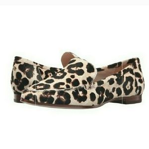 Kate Spade blush/fawn leopard haircalf loafers